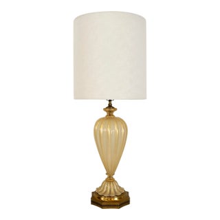 1960’s Hollywood Regency Barovier & Toso Murano Glass Table Lamp For Sale