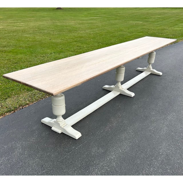 1920s 1920s Fully Restored Vintage 13’ French Country Monastery Dining Table For Sale - Image 5 of 7