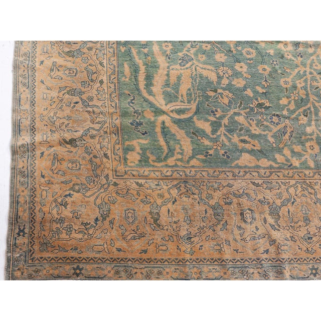 Early 20th Century Fine Antique Indian Handmade Wool Rug For Sale - Image 5 of 9
