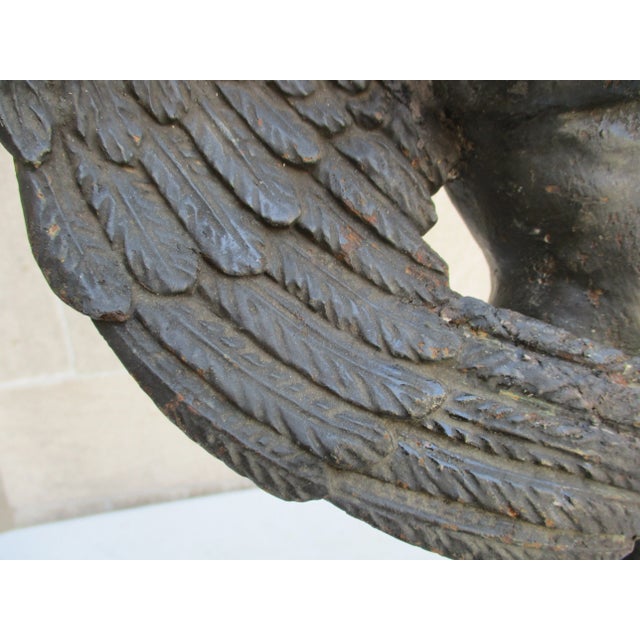 Ebony Antique Wood Carving of Lydia and the Swan 17th Century For Sale - Image 8 of 11