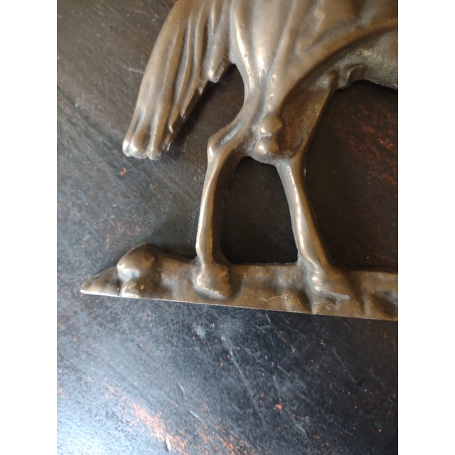 1960s 1960s Vintage Brass Equestrian Horse Plaque For Sale - Image 5 of 7