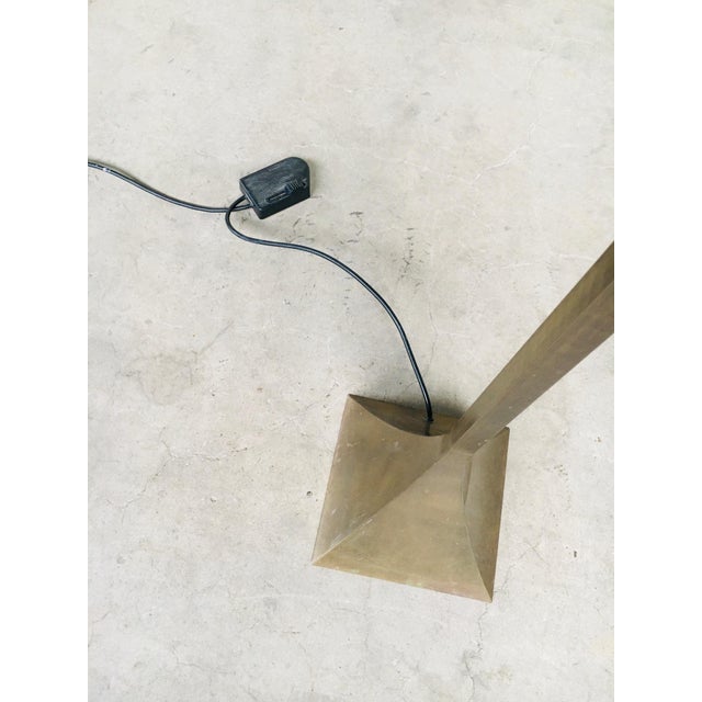 Vintage Postmodern Italian Design Brass Fluted "TORCHIERE" Floor Lamp by Relco. Made in Milano, Italy, 1980's period....