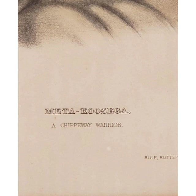 Hand-Colored Engraving of American Indians, 19th Century For Sale - Image 4 of 7