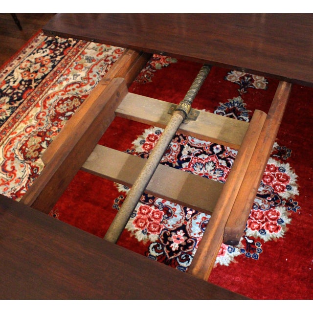 C. 1880 English Round Extending Regency Revival Dining Table For Sale In Raleigh - Image 6 of 11