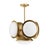 Brass Bond Pendant 5 Light For Sale - Image 8 of 8