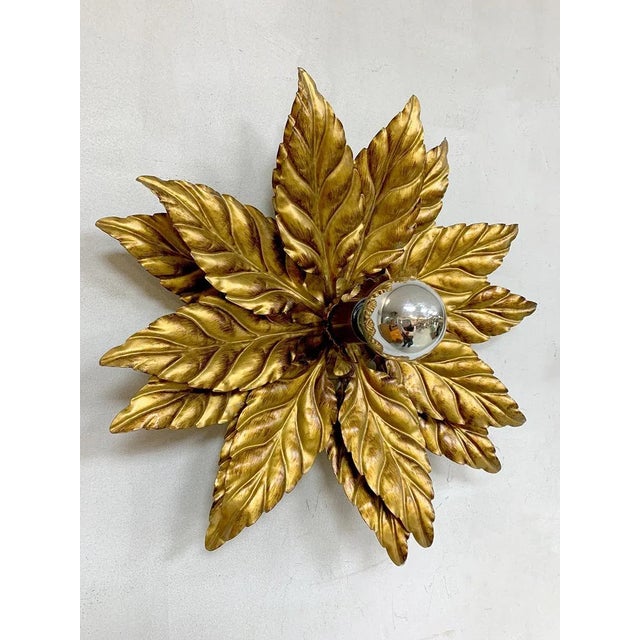 1970s Vintage Gold Gilded Wall Sconce by Hans Kögl, 1970s For Sale - Image 5 of 5