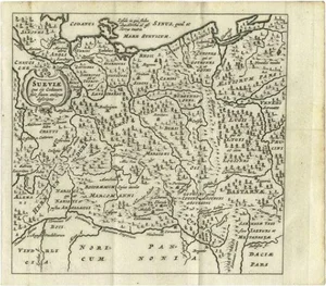 Antique Map of Swabia, 1685