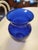1990s Vintage Anchor Hocking Glass Cobalt Blue Flared Urn Style Flower Vase For Sale - Image 5 of 7