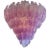 Large Scale Murano Fuchsia Colored Leaf Form Waterfall Chandelier For Sale