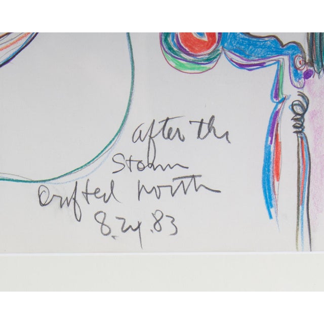 1983 “After the Storm” Abstract Mixed Media Drawing by Harry Hilson For Sale - Image 4 of 9