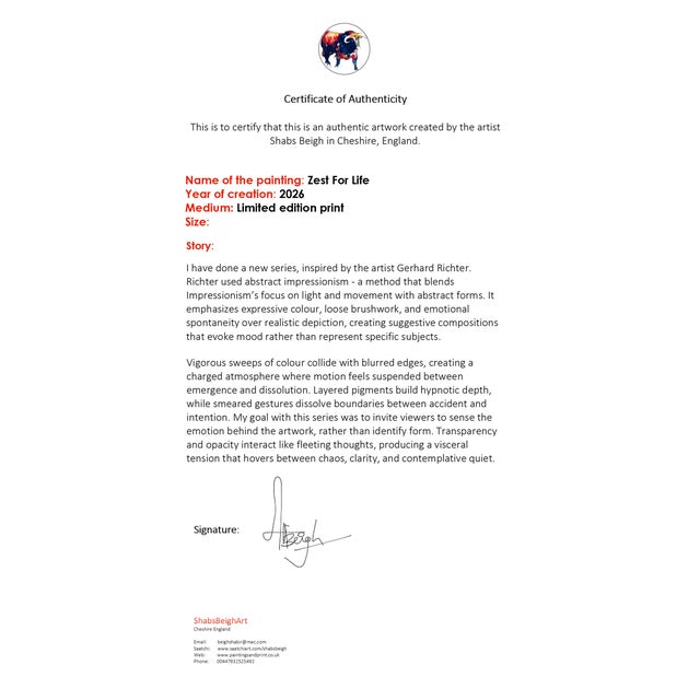 Paper Zest for Life - A1 Limited Edition Print For Sale - Image 7 of 7