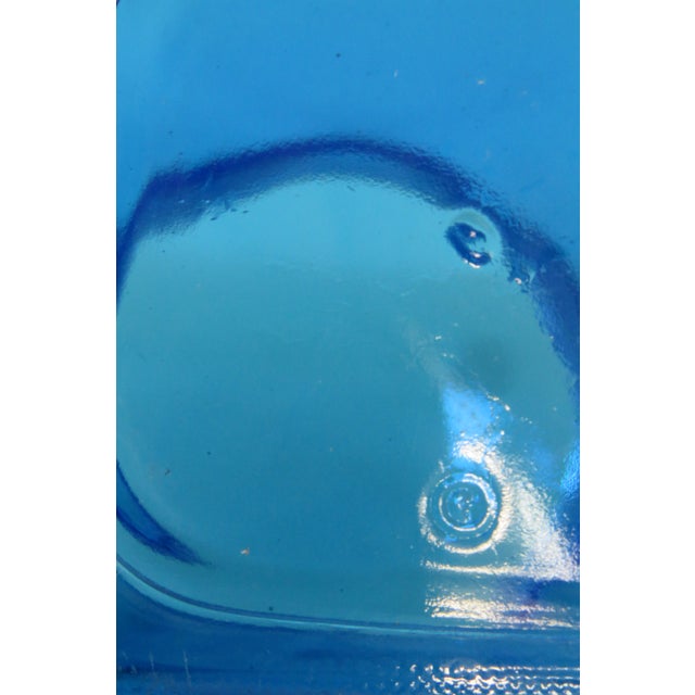 Glass Anchor Hocking Deep Cobalt Blue Glass Apothecary Jar VTG Canister With Lid 4750b For Sale - Image 7 of 14