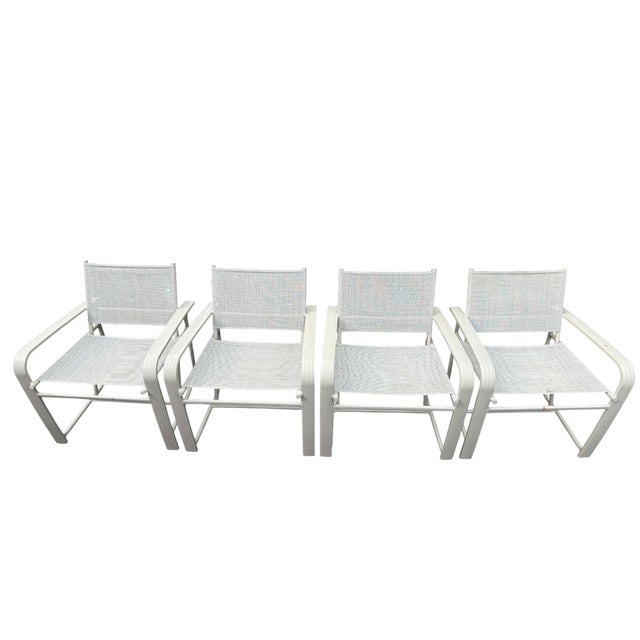 Traditional Early 21st Century Brown Jordan Patio Dining Table & 4 Chairs For Sale - Image 3 of 12