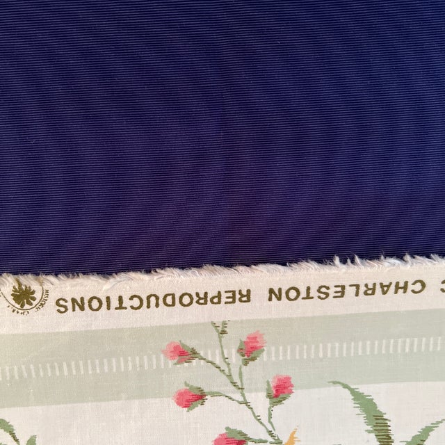 White 1990s Scalamandre Glazed Chintz Fabric. Historic Charleston Pattern. For Sale - Image 8 of 12