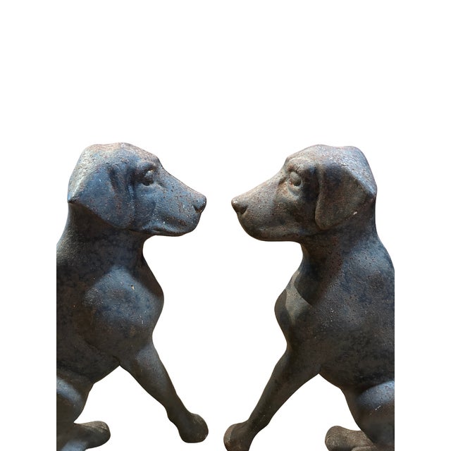 Pair of Early 20th Century Labrador Andirons For Sale - Image 10 of 10