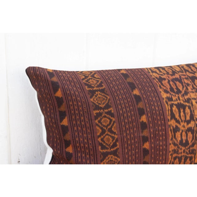 Abstract Maha Antique Sumatran Ikat Pillow For Sale - Image 3 of 8