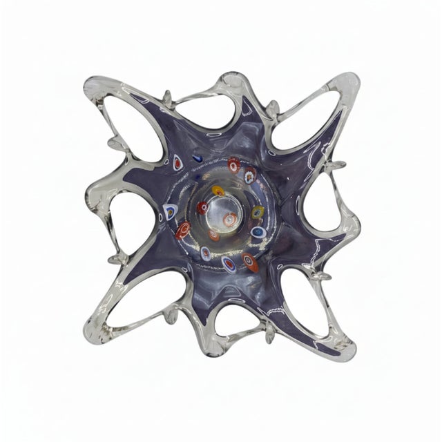 Mid 20th Century Purple Murano-Style Dish For Sale - Image 4 of 4