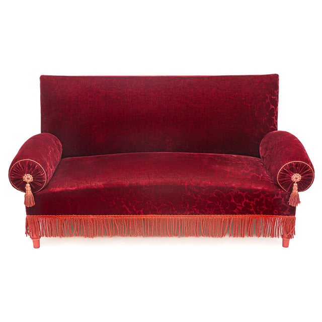 Red Alsatian Sofa, 1950s For Sale - Image 15 of 15