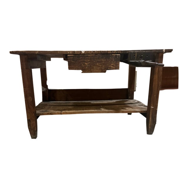 1910s Antique Woodworker's Bench For Sale