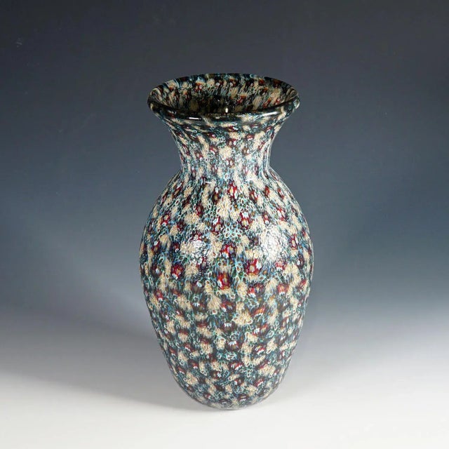 Mid-Century Modern Vittorio Ferro Vase With Opaque Murrine Murano Ca. 2000s For Sale - Image 3 of 8