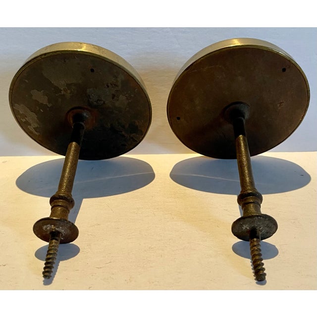 Pair of Antique Brass Curtain Tiebacks For Sale - Image 4 of 7