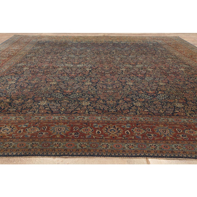 Antique Persian Kashan Rug, 10'01 X 13'04 For Sale - Image 9 of 10
