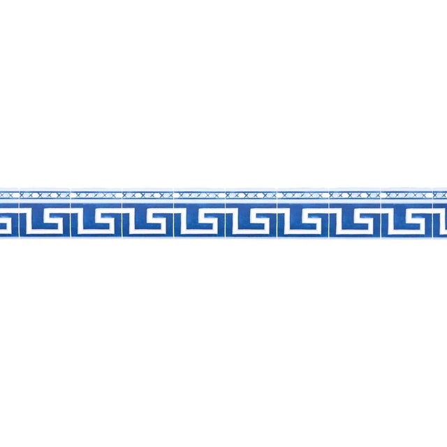 Mary McDonald was inspired by antique Portuguese tiles in her personal collection when she created Azulejos Border in...