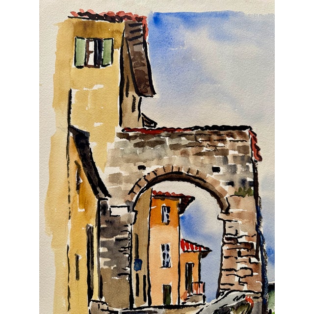 Original watercolor on paper by Henry Emil Salloch, also known as Heinz Emil Salloch, the German-born American artist and...