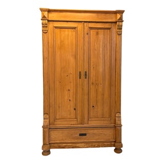 Biedermeier Farmhouse Cabinet in Natural Wood For Sale