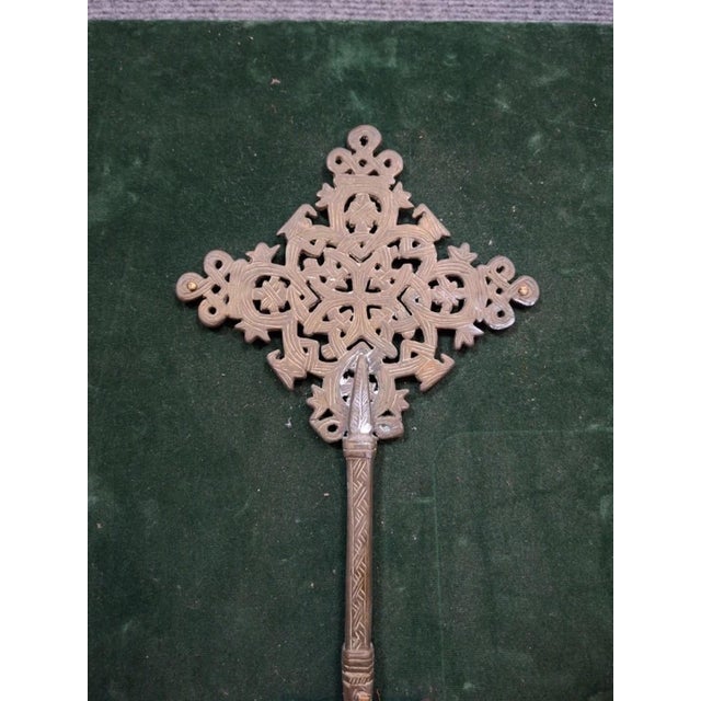 19th Century Silver-Plated Coptic Priests Cross, Ethiopia For Sale - Image 4 of 10