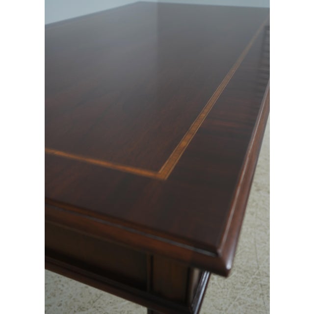 Council Craftsman Inlaid Mahogany Chippendale Desk For Sale - Image 9 of 17