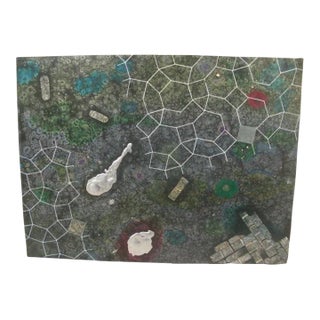 2003 "Etude Three" Geometric Abstract Mixed Media Painting For Sale