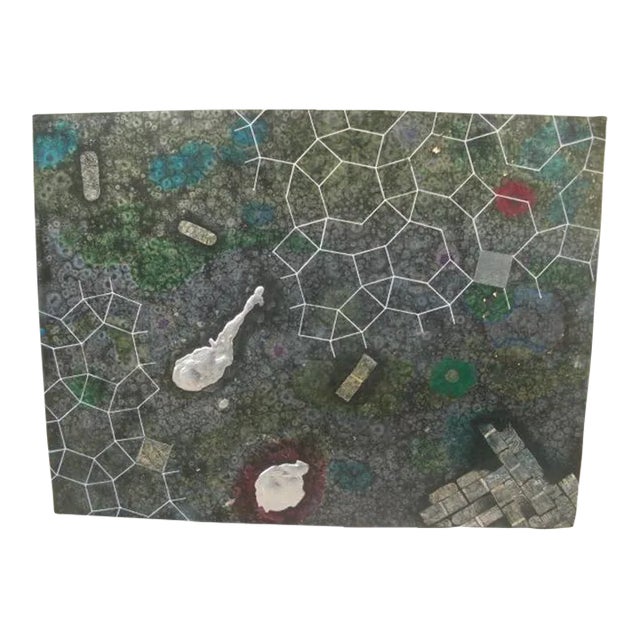 2003 "Etude Three" Geometric Abstract Mixed Media Painting For Sale