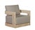 Paradiso Outdoor Teak Natural Look Revolving Chair - Gray Fabric For Sale - Image 9 of 12