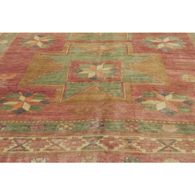 Mid 20th Century Vintage Turkish Oushak Rug, 05'09 X 09'07 For Sale - Image 5 of 10