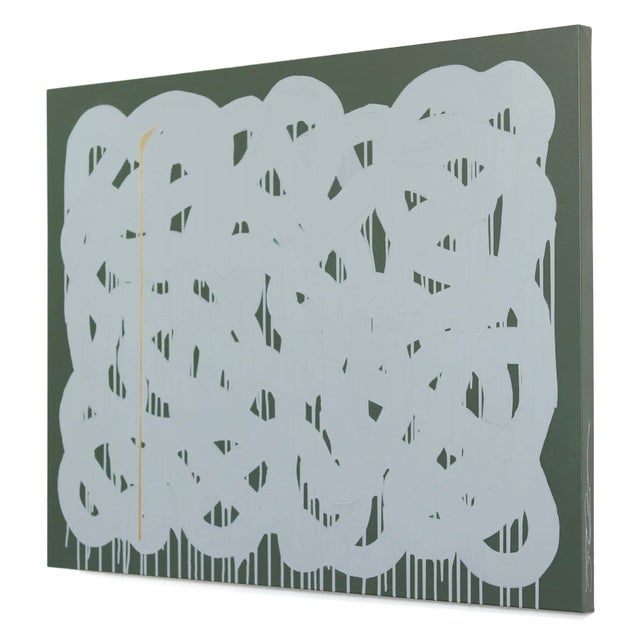 Fruity Ramen Alchemy: Lead to Gold - Green Minimalist Abstract Original Artwork by Jason DeMeo For Sale In Los Angeles - Image 6 of 9