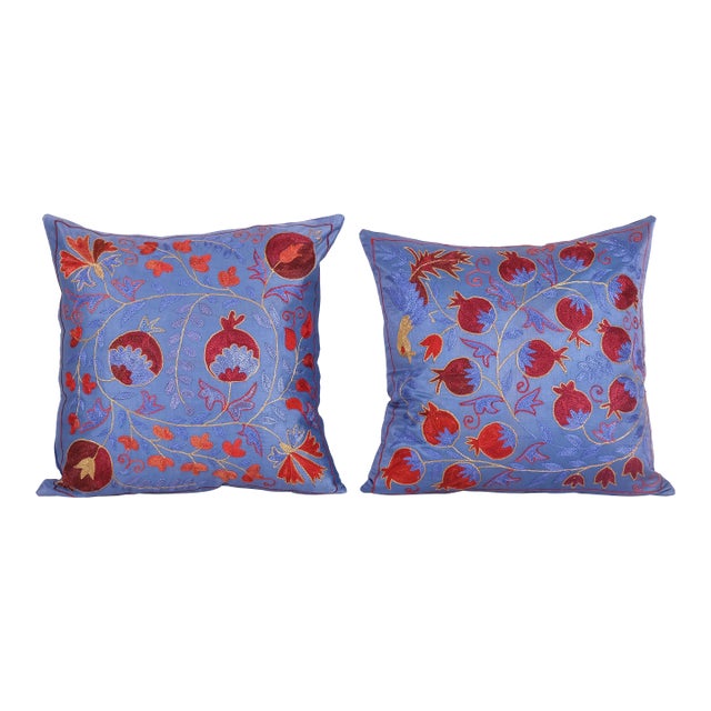 Suzani Pillow Covers - A Pair For Sale