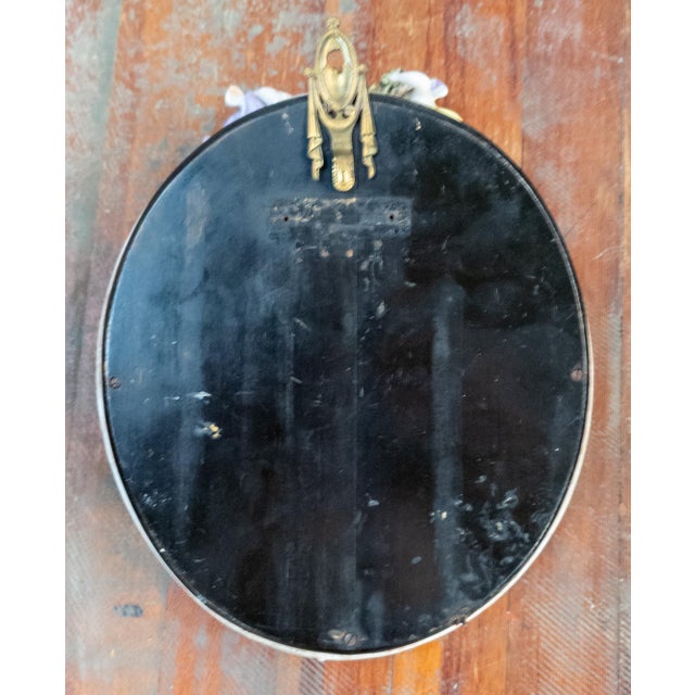 19th Century Dresden German Porcelain Mirror With Cherubs, Sitzendorf Mark For Sale - Image 17 of 17