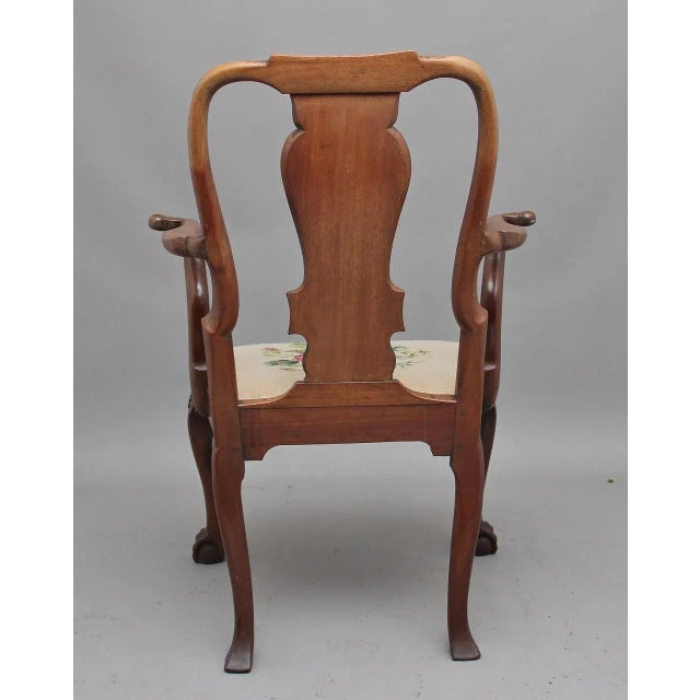 Brown 18th Century Walnut Armchair For Sale - Image 8 of 12