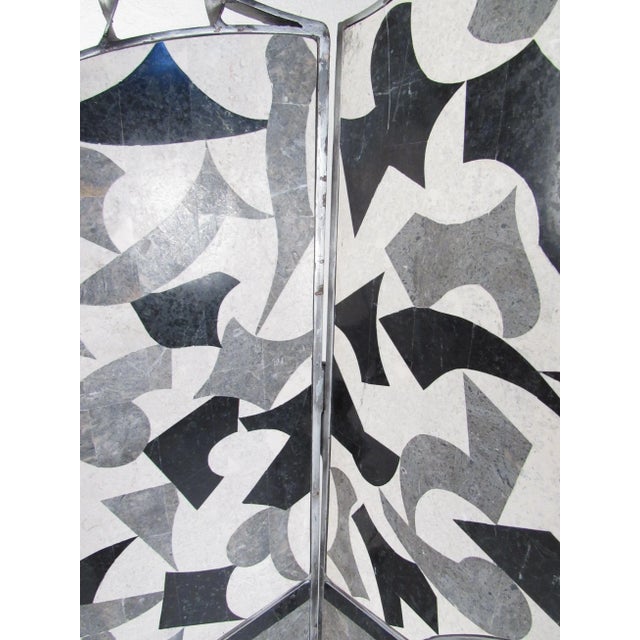 Metal Late 20th Century Modern Decorator Screen For Sale - Image 7 of 11