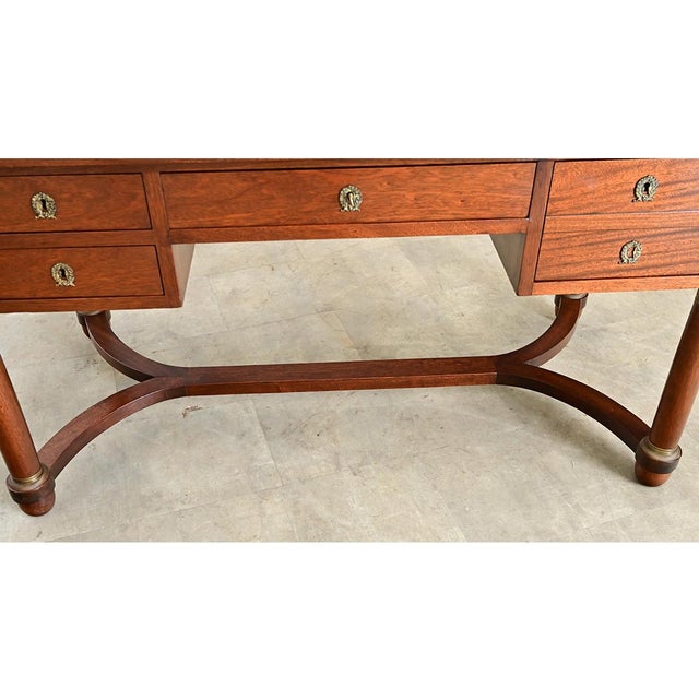 Early 19th Century French 19th Century Empire Mahogany Desk, Refinished For Sale - Image 5 of 12