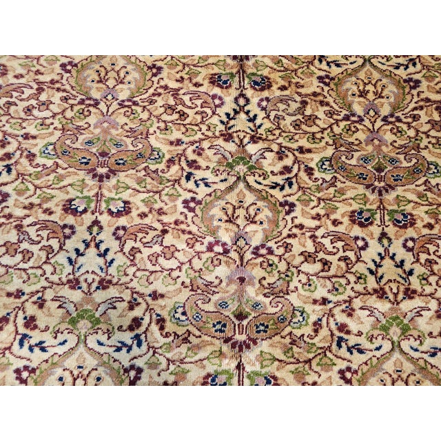 Vintage Turkish Hereke Room Size Rug, Handwoven Wool, Allover Pattern, 7' x 10' For Sale - Image 11 of 15
