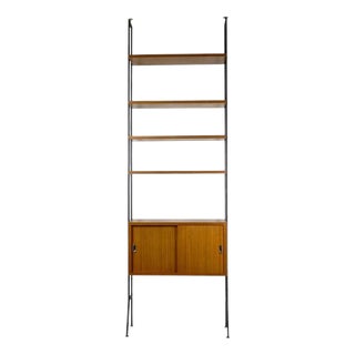 Mid-Century Italian Modular Freestanding Floor to Ceiling Book Case, 1950s For Sale