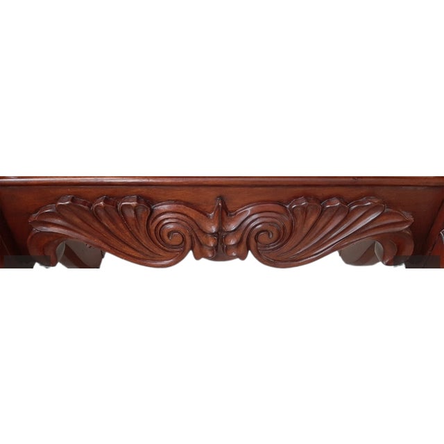 Ethan Allen 18th Century Mahogany Cheval Dressing Mirror Claw Foot Chippendale For Sale - Image 9 of 16