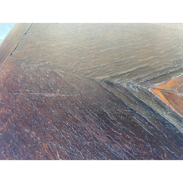 Art Deco Walnut Side Table with Shelf, 1930s For Sale - Image 9 of 18