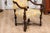Cream Italian Baroque Period 17th Century Walnut Armchair with Carved X-Form Stretcher For Sale - Image 8 of 12