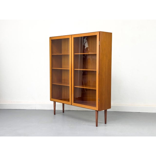 Teak Cabinet with Glass Doors from Omann Jun, 1960s For Sale - Image 9 of 18