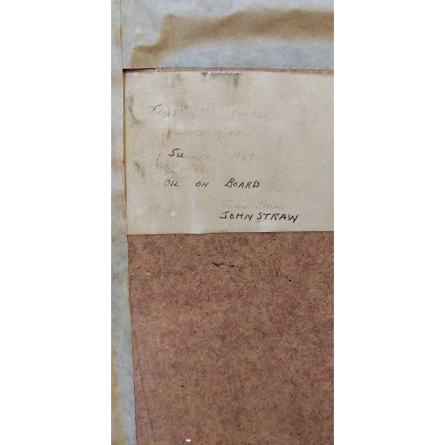 Vintage Derbyshire England Signed Painting by John Straw Tissington