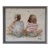1980s Vintage Shallom Two Girls Impressionist Textured Oil on Board Painting, Framed For Sale