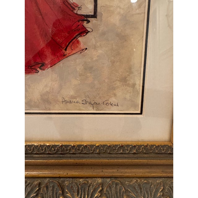 Andrea Stajan-Forkul “Take Me Dancing” Reproduction Print in Gold Frame For Sale - Image 4 of 12